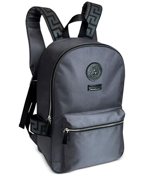 versace canvas backpack|free Versace backpack with perfume.